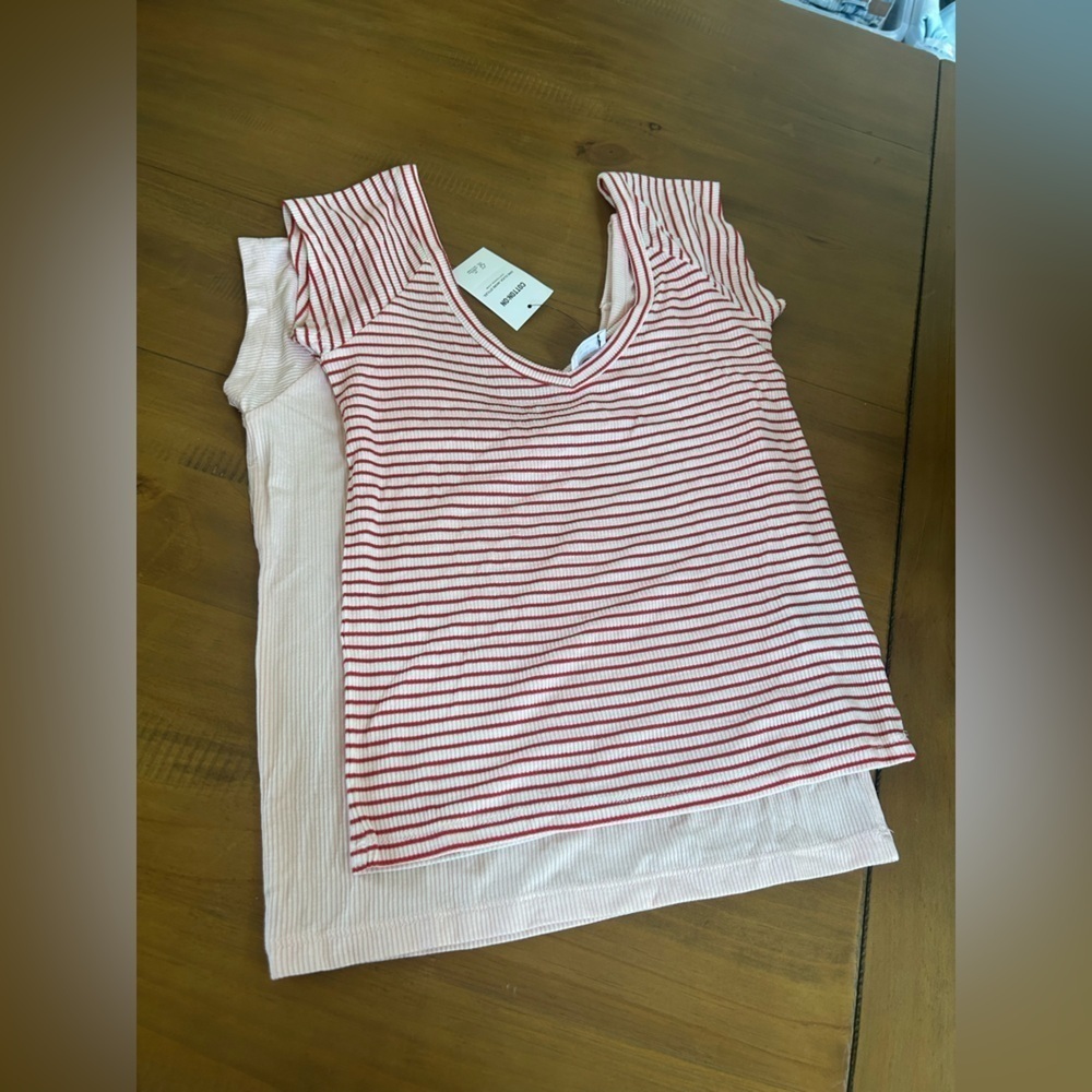 NWT Cotton On Striped and Solid V-Neck Tops - Picture 9 of 10